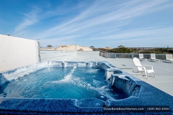 Oceanfront Hot Tub at The Hemingway — Soak Under the Stars with Atlantic Views | 28BR Estate, Outer Banks