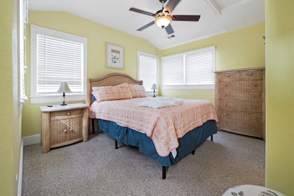 Bedroom 1 at The Hemingway — Alternative View Showing Spacious Layout | 28BR Estate, Corolla, Outer Banks