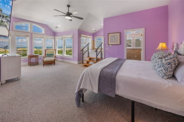 Bedroom 3 at The Hemingway — Alternative View with Ocean-Inspired Décor | 28BR Estate, Outer Banks