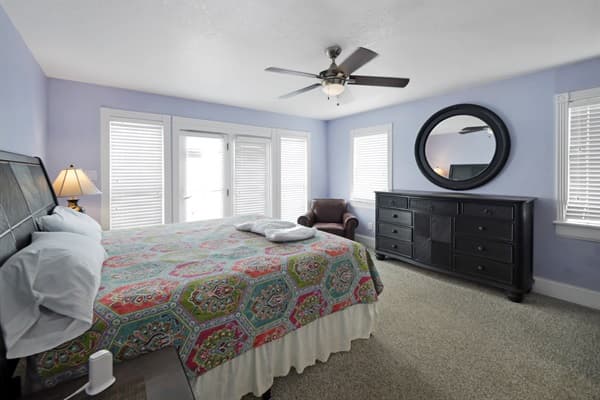 Bathroom at The Hemingway — Elegant Double Vanity & Walk-In Shower | 28BR Oceanfront Estate, Outer Banks