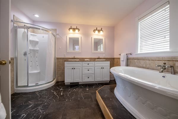 Bathroom at The Hemingway — Spa-Inspired Design with Premium Finishes | Part of 28BR Estate, Outer Banks