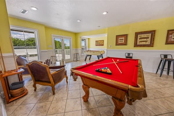 Game Room at The Hemingway — Pool Table & Entertainment for All Ages | 28BR Oceanfront Estate, Outer Banks