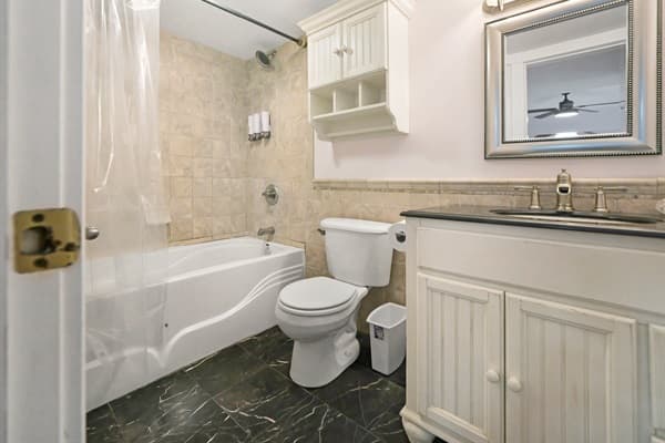 Ensuite Bathroom at The Hemingway — Modern Design & Quality Fixtures | 28BR Estate, Outer Banks