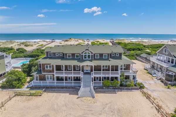 Elevated View of the Fitzgerald & Hemingway Compound — Oceanfront Luxury Estate with Private Beach Access in the Outer Banks
