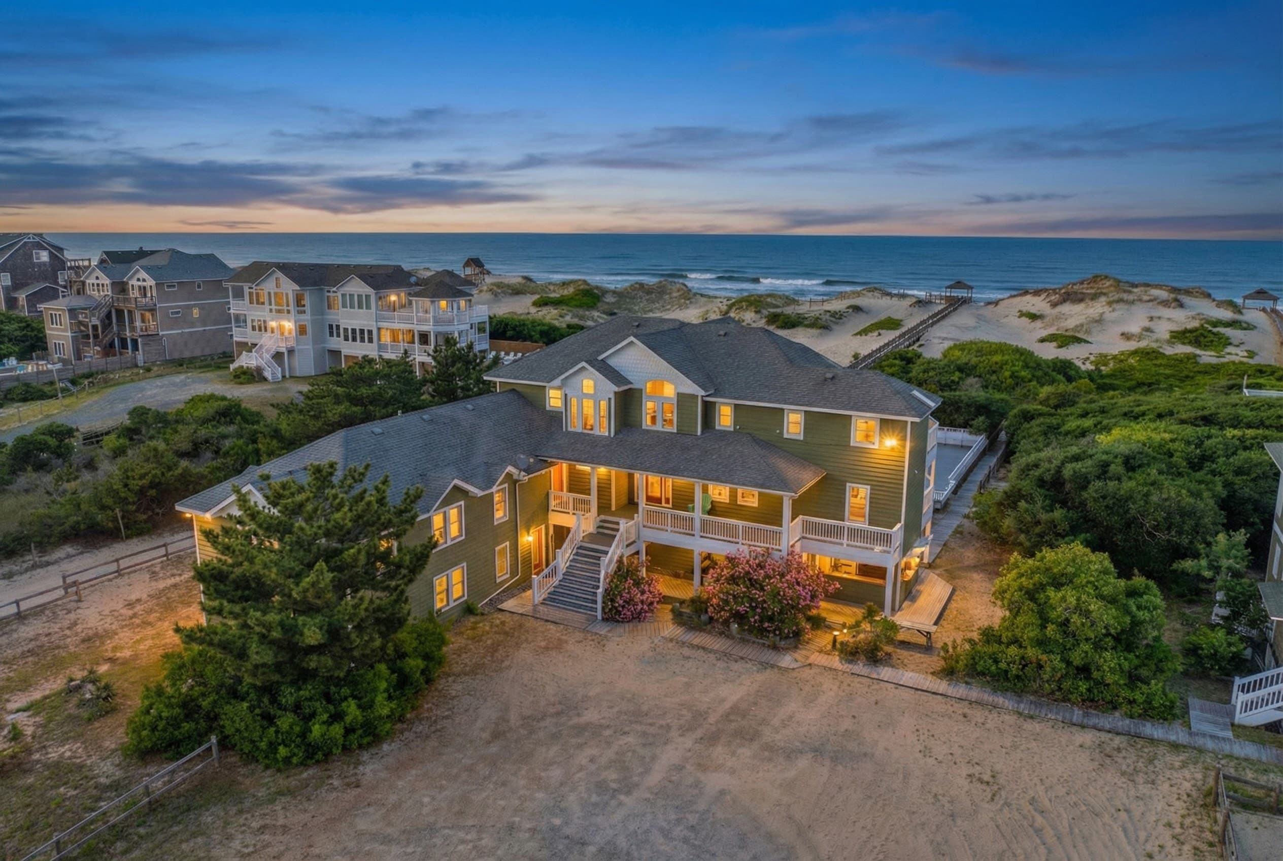 Oceanfront hot tub retreat — panoramic Atlantic views from your private deck, where warm waters meet the refreshing coastal breeze