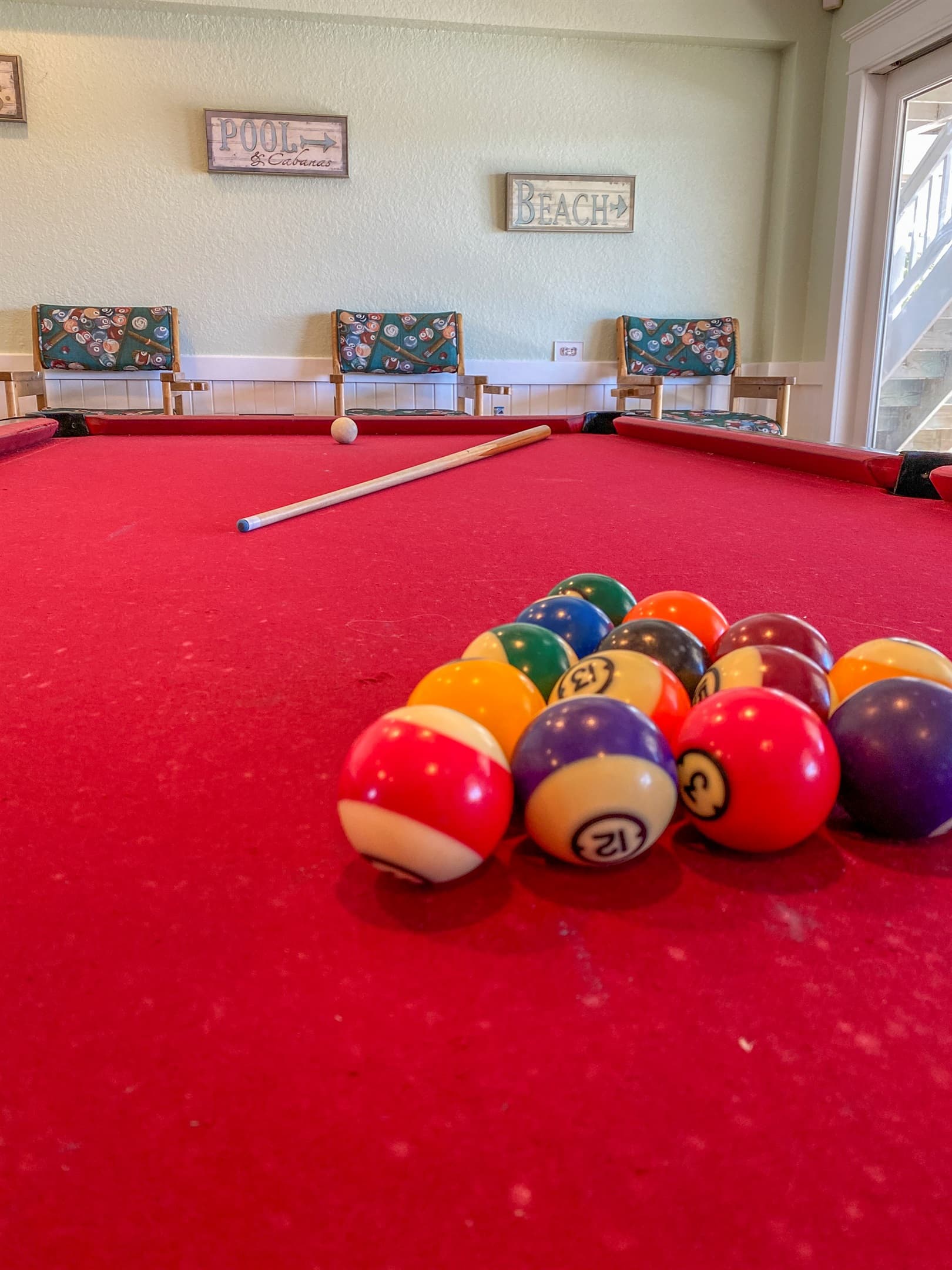 Foosball and recreation area — additional entertainment options for groups seeking fun competition during their retreat