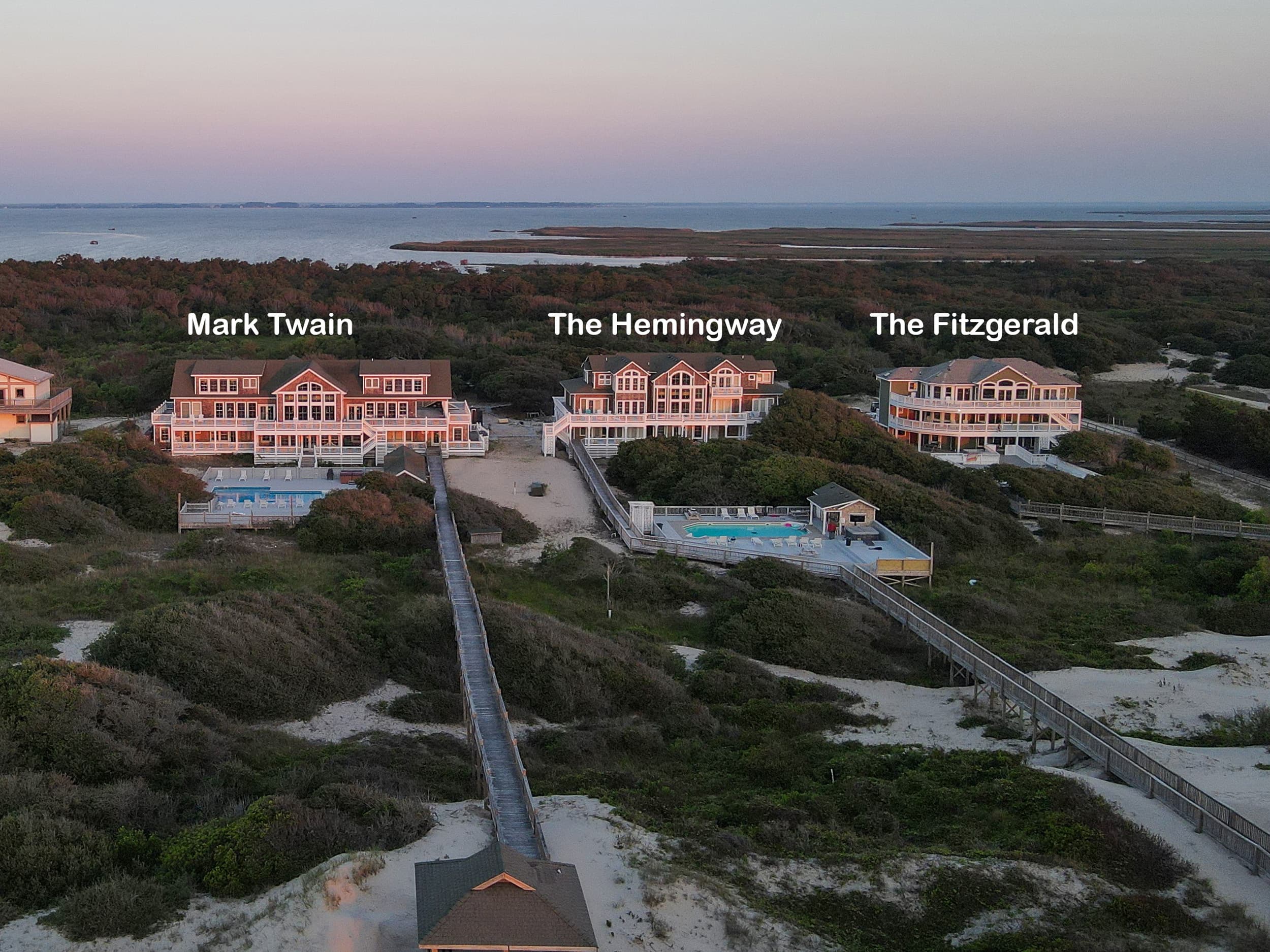 Book the Fitzgerald alone or include its two neighboring OBX beach houses for a grander wedding or event at our vacation rentals.