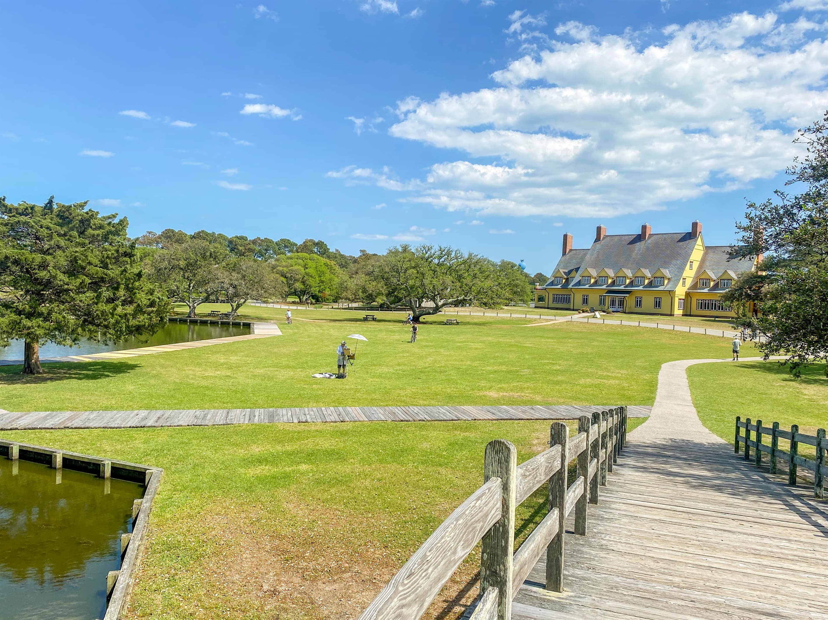 Manicured community green spaces — the Corolla neighborhood offers walkable paths and maintained grounds