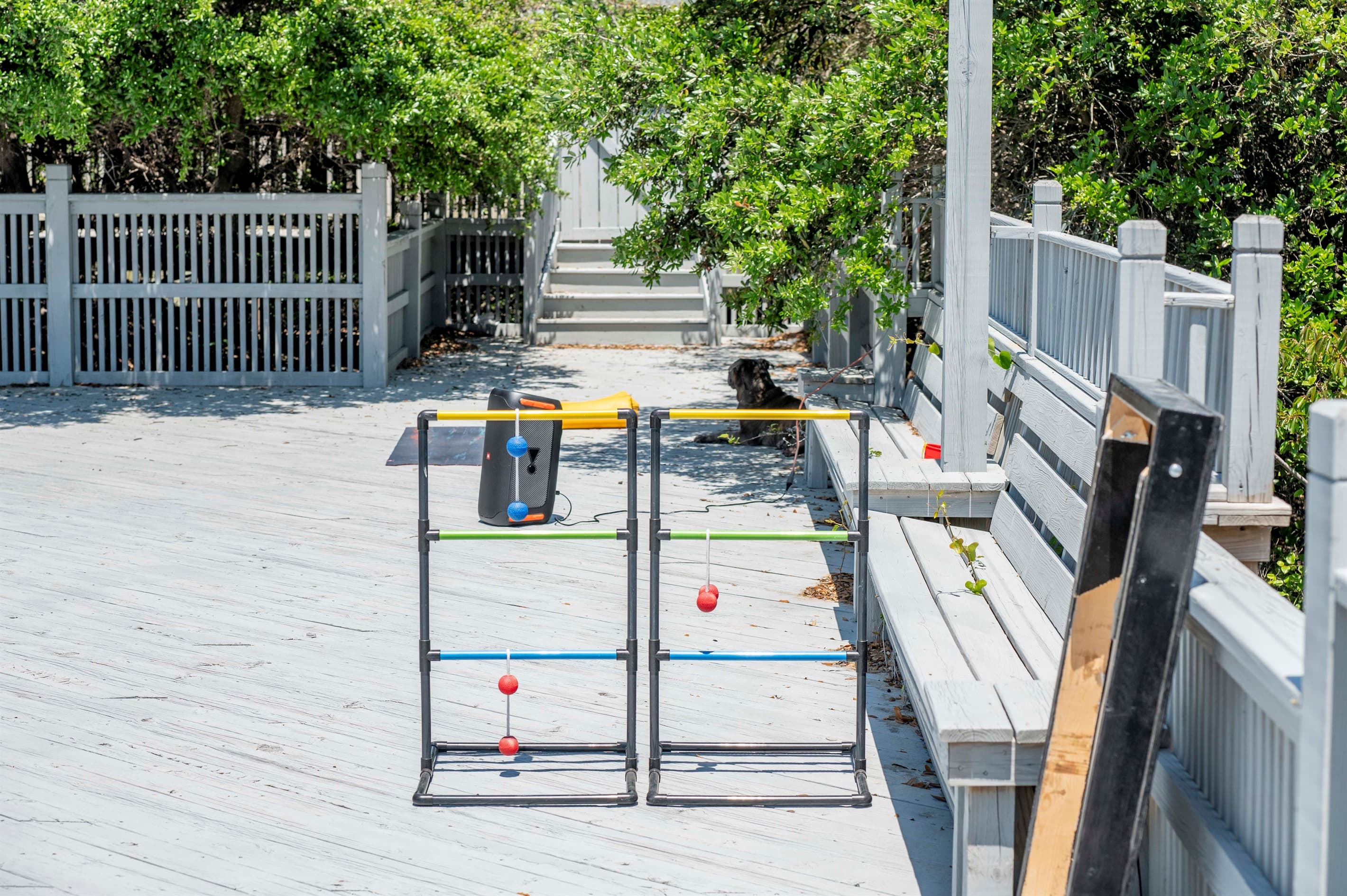 Beach boardwalk access — maintained pathways provide easy shoreline access for morning walks and sunset strolls