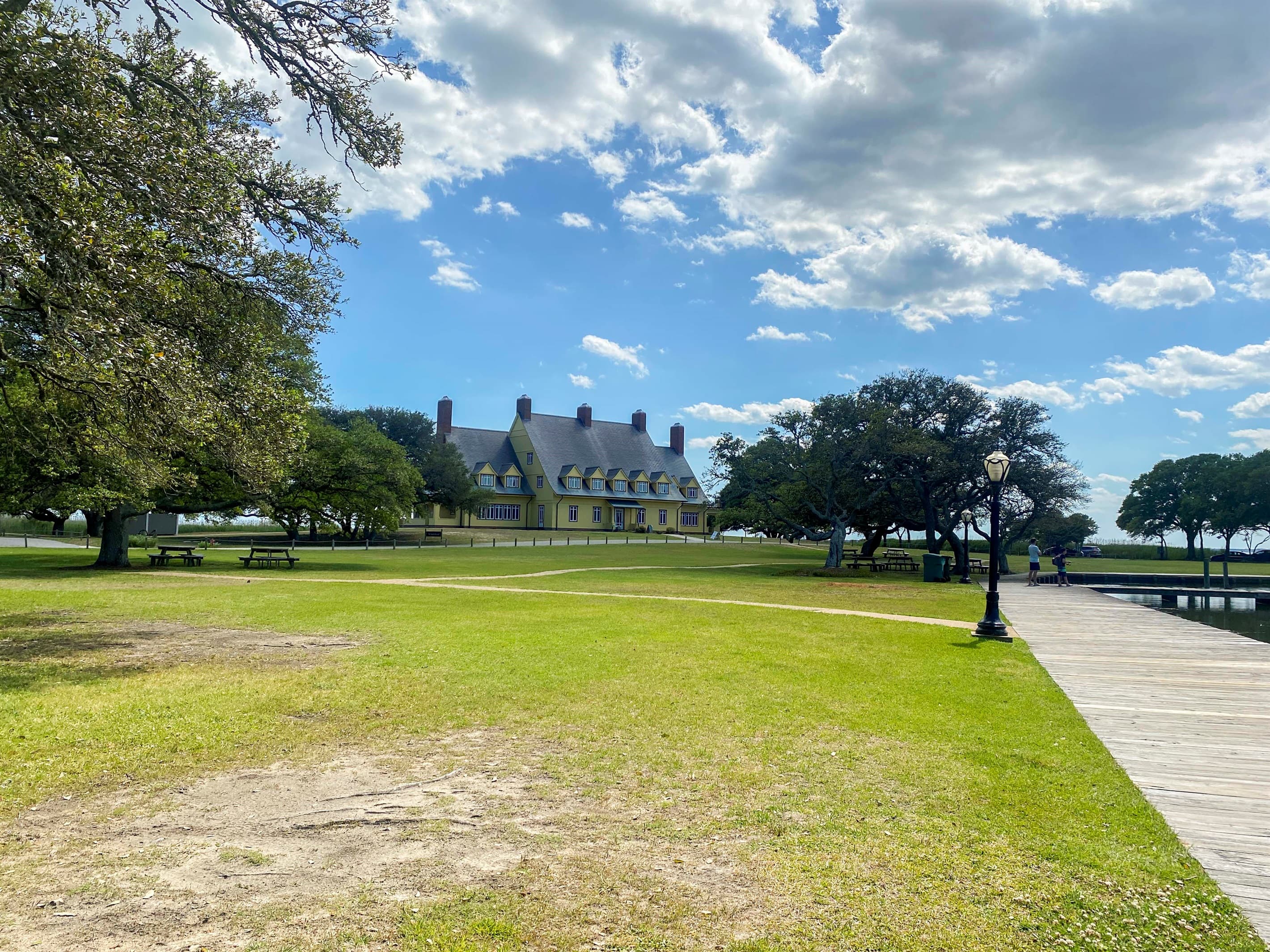 Currituck Heritage Park — manicured grounds and waterfront gardens providing a serene setting for afternoon excursions
