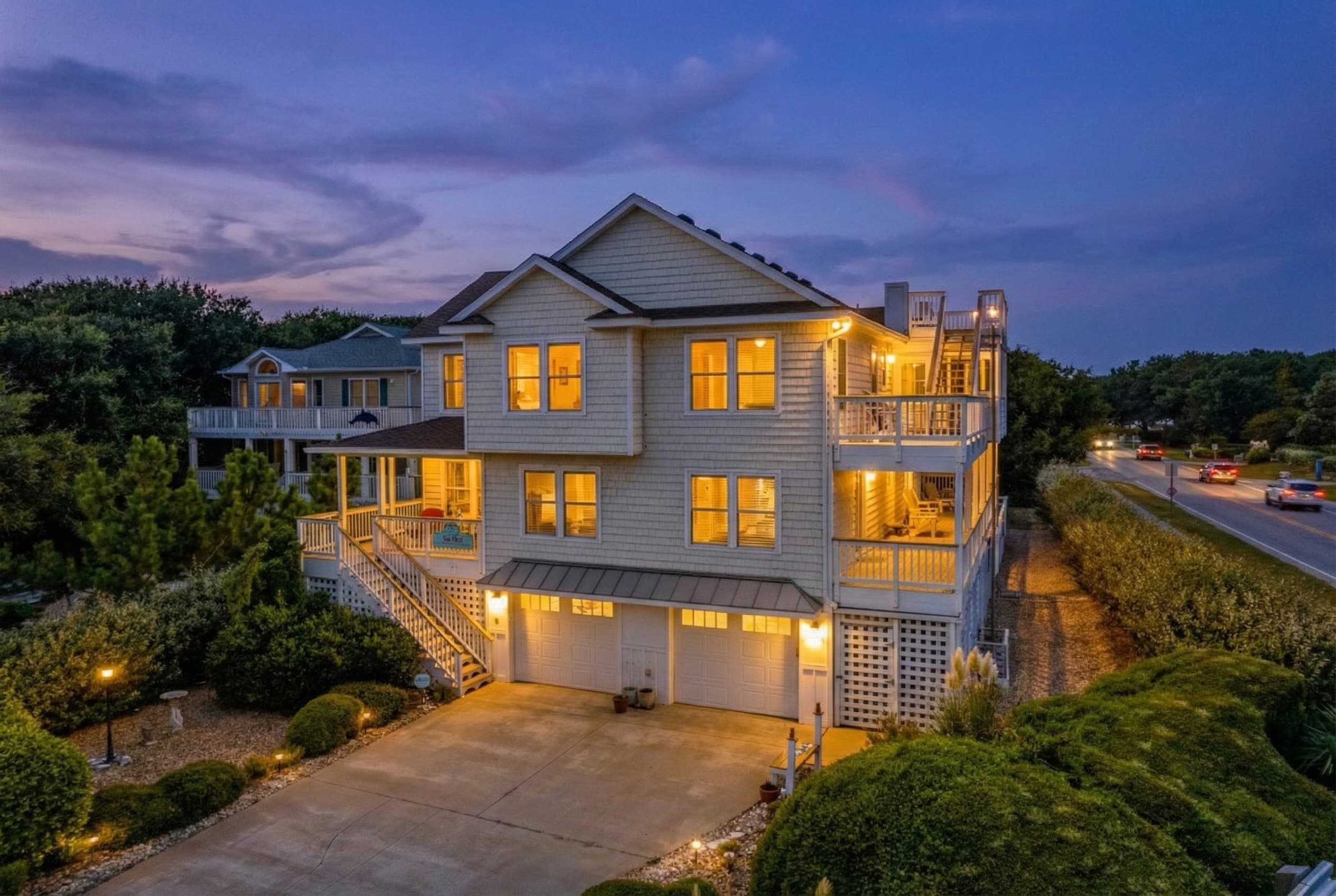 Soundside Pearl by LuxStayUSA — Stunning 6BR Soundfront Estate in Port Trinitie, Duck NC | Private Pool, Hot Tub & Rooftop Deck