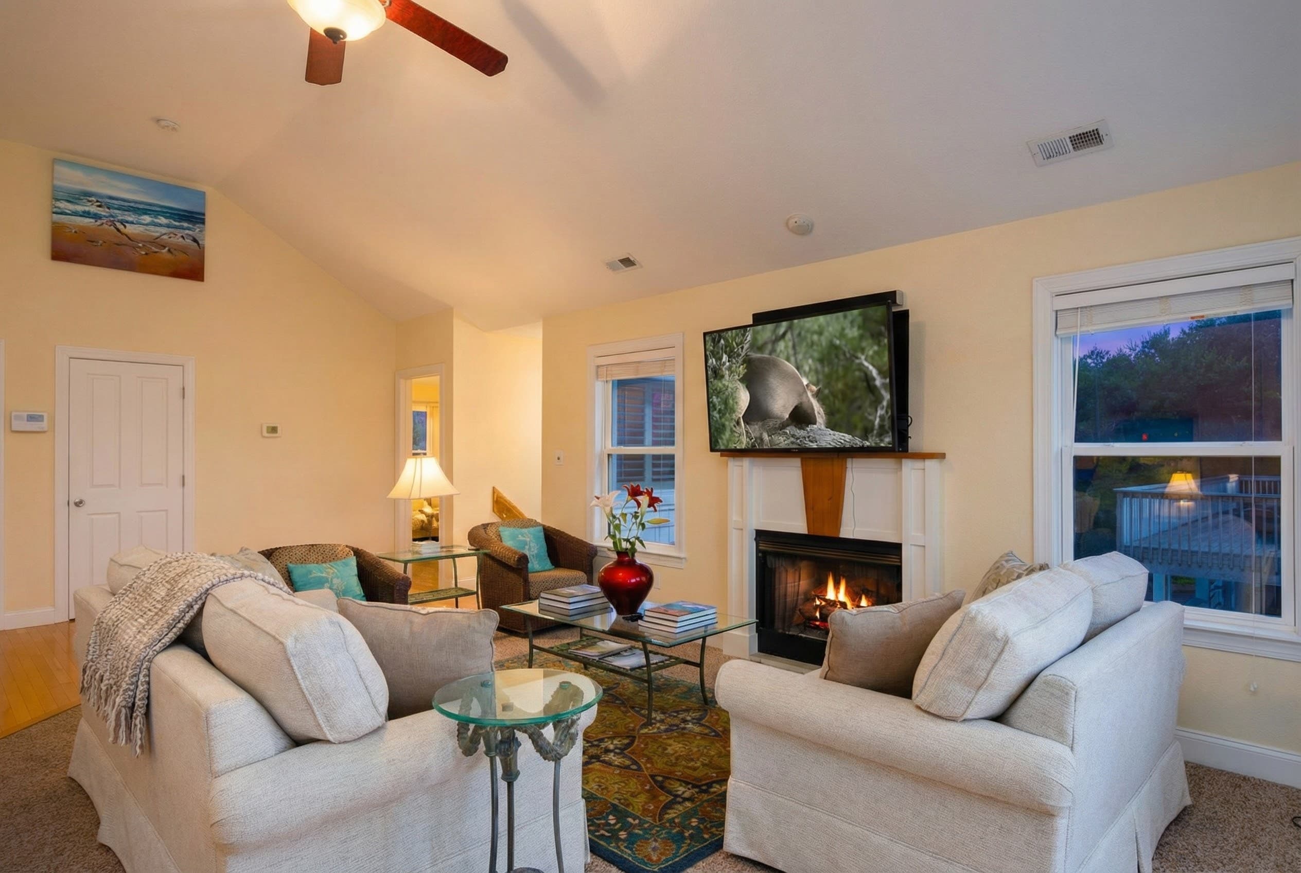 Spacious Open-Concept Living Room with Coastal Elegance — Perfect for Family Gatherings | Soundside Pearl, OBX