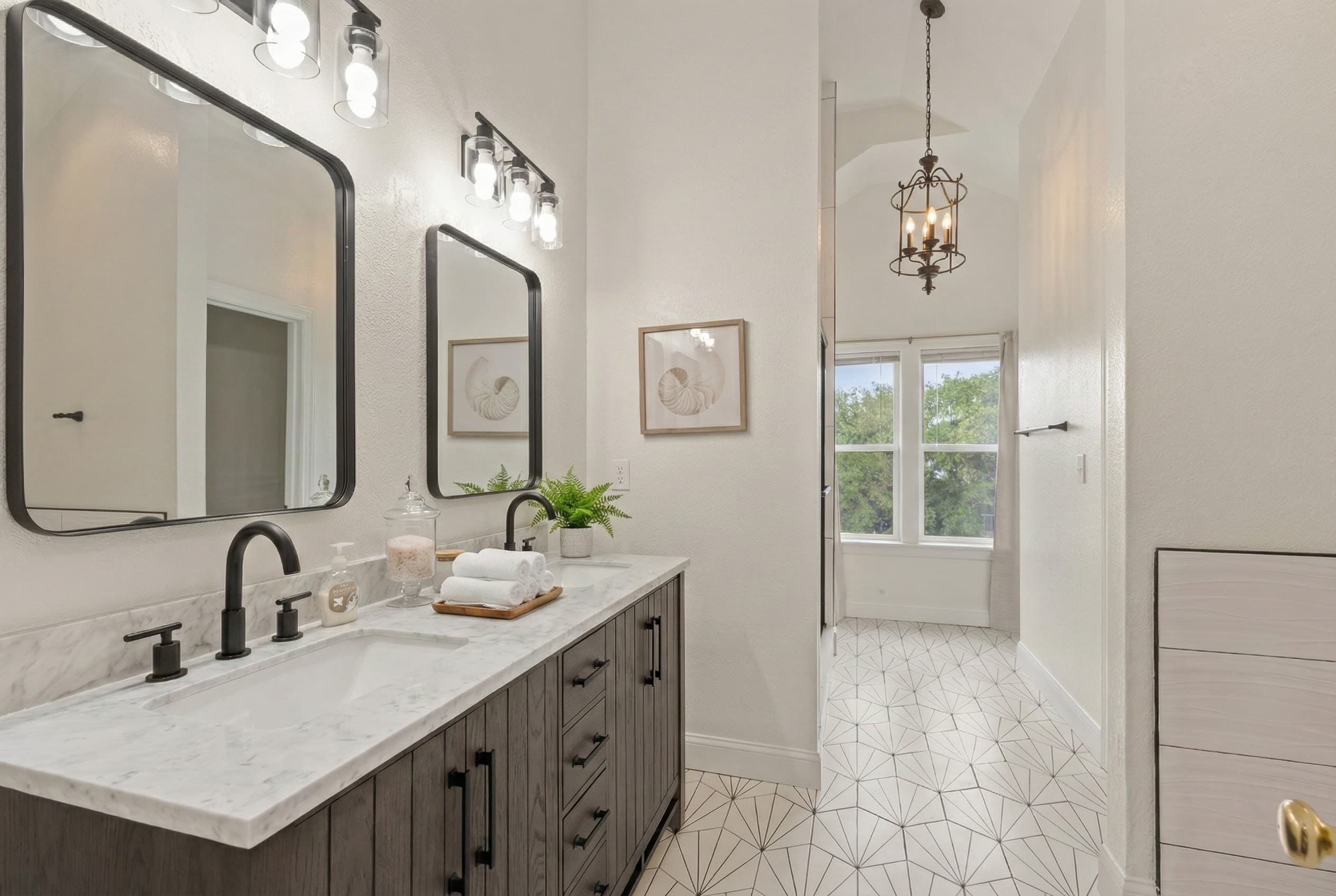 Ensuite Bath 1 — Spacious & Elegant with Premium Finishes | Soundside Pearl, Outer Banks