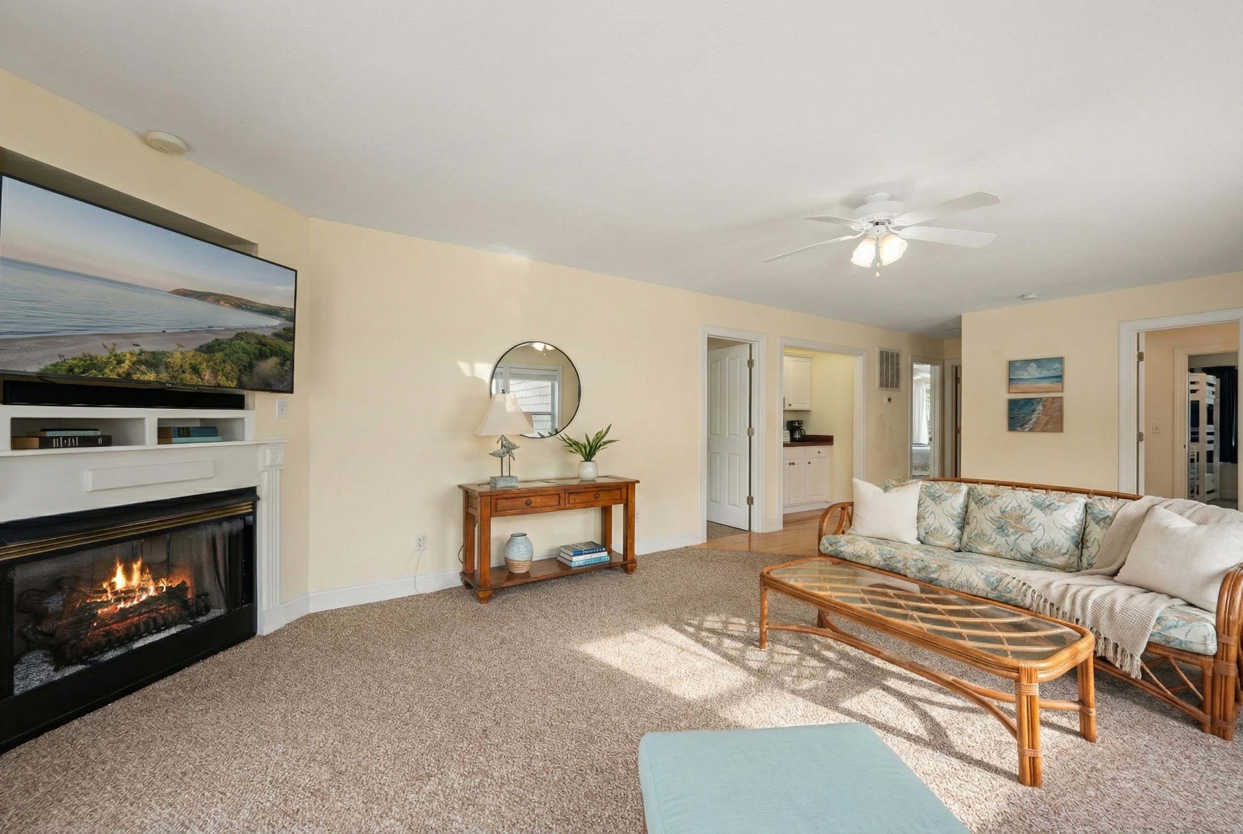 Warm & Inviting Lounge with Sound Views — The Perfect Space for Unwinding | Soundside Pearl, Duck OBX