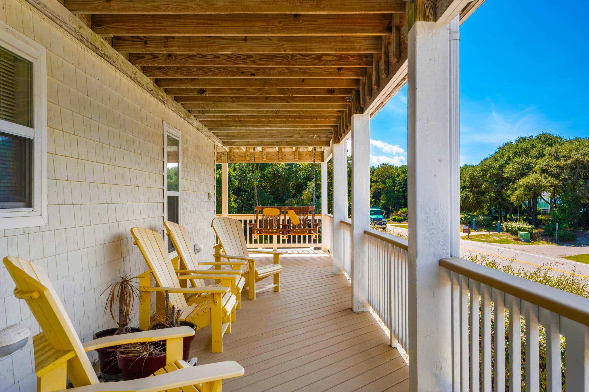 Covered Outdoor Oasis — Relax in the Cool Breeze with Sound Views | Soundside Pearl, Duck Outer Banks