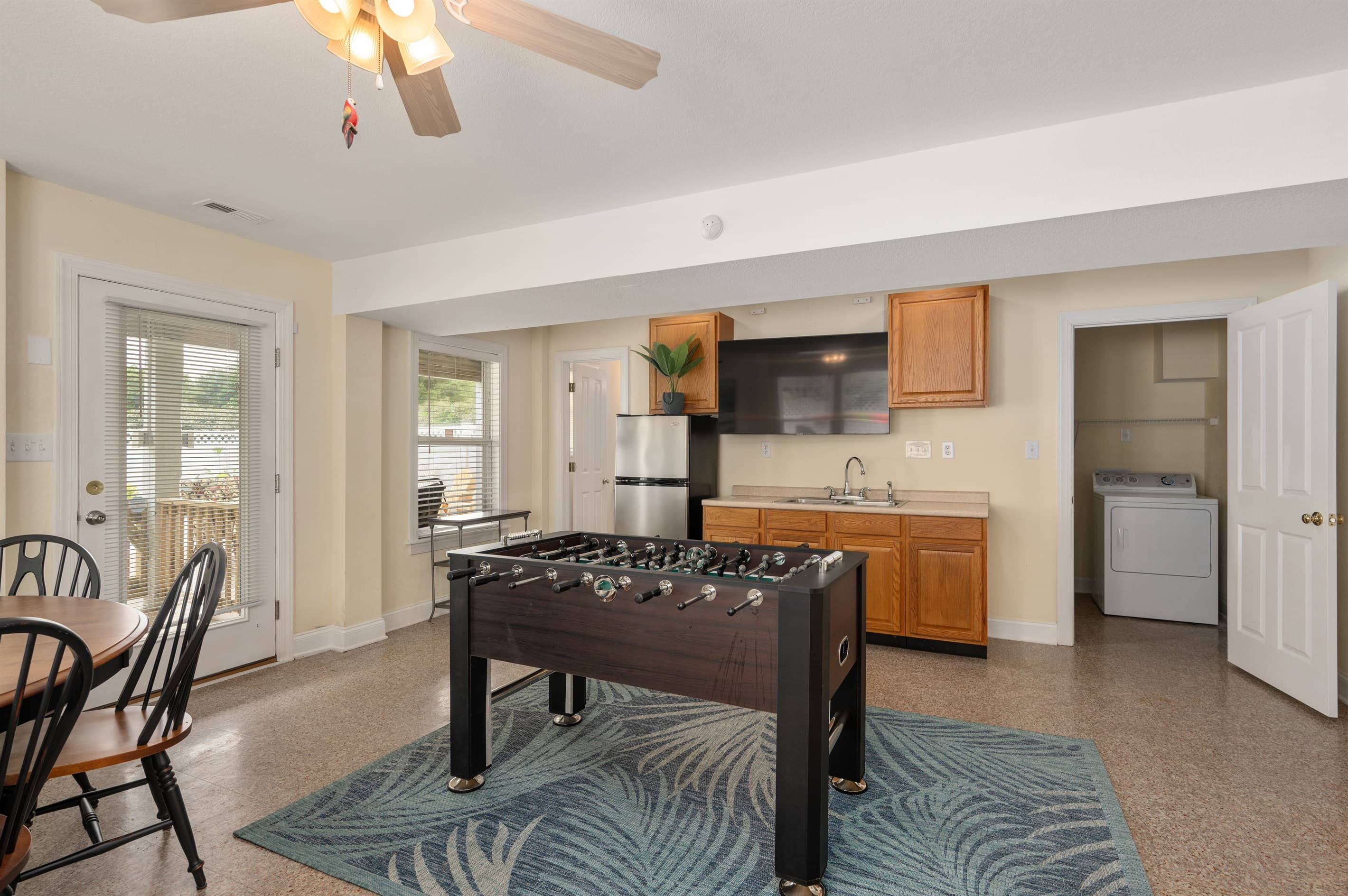 Ground-Level Recreation Room — The Ultimate Hangout with Kitchenette & Games | Soundside Pearl, OBX