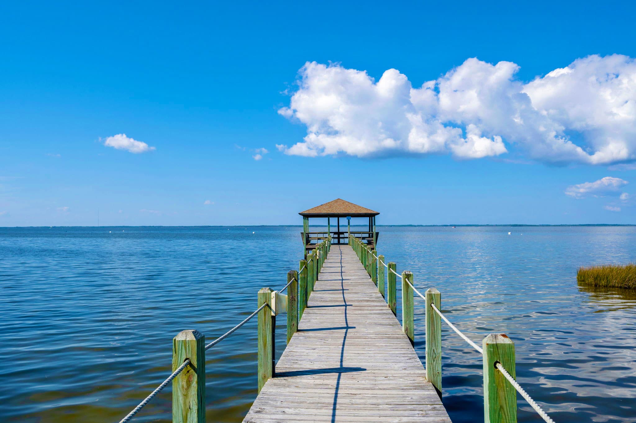 Private Sound Pier — Relax with Panoramic Currituck Sound Views | Port Trinitie, Duck Outer Banks