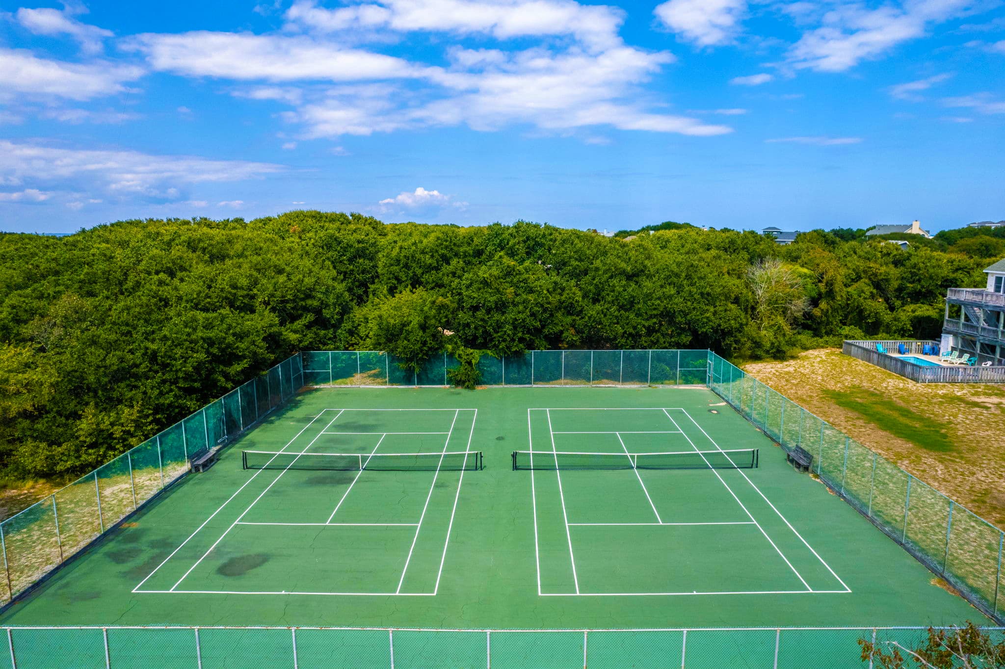 Community Tennis Courts — Stay Active at Port Trinitie | Soundside Pearl, Duck Outer Banks