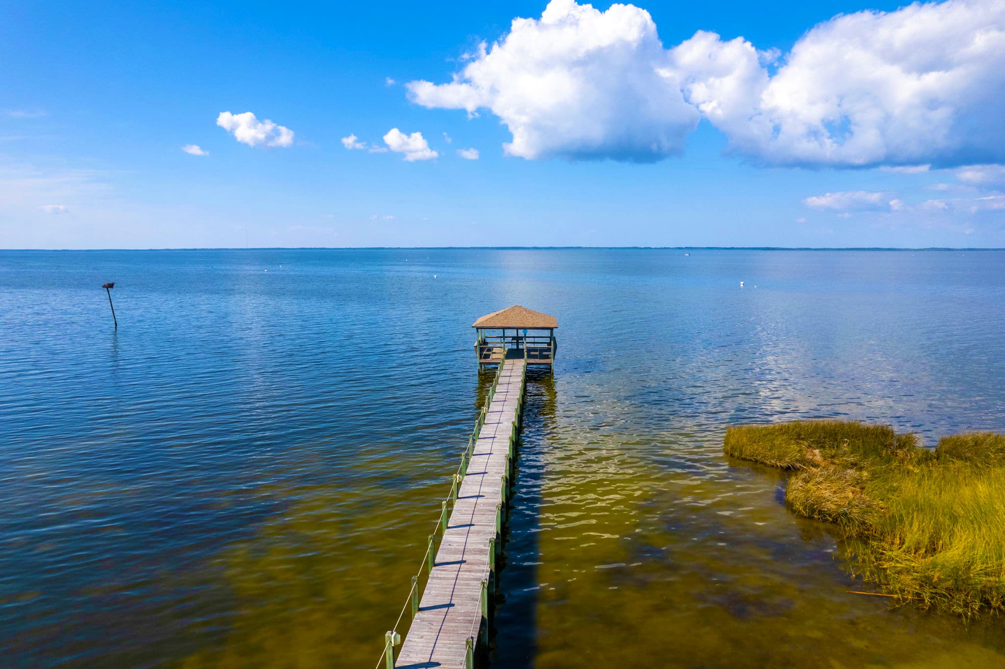 Port Trinitie Community Pier — Serene Sound Views & Sunset Fishing | Soundside Pearl, Duck NC