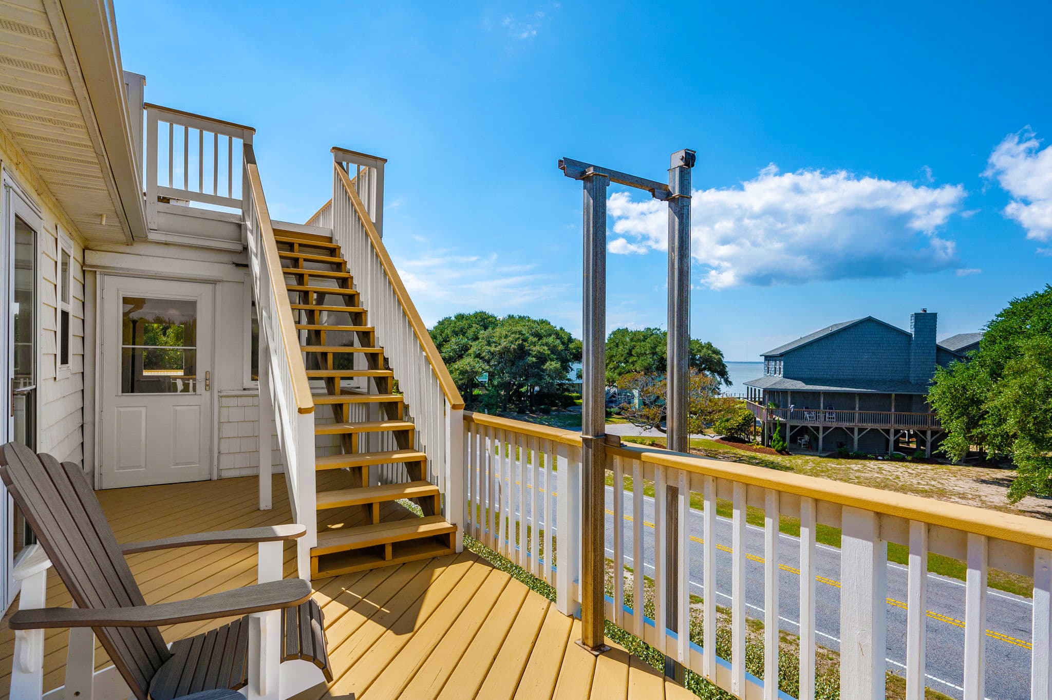 Private Secluded Deck — Your Own Outdoor Retreat with Sound Breezes | Soundside Pearl, Duck NC