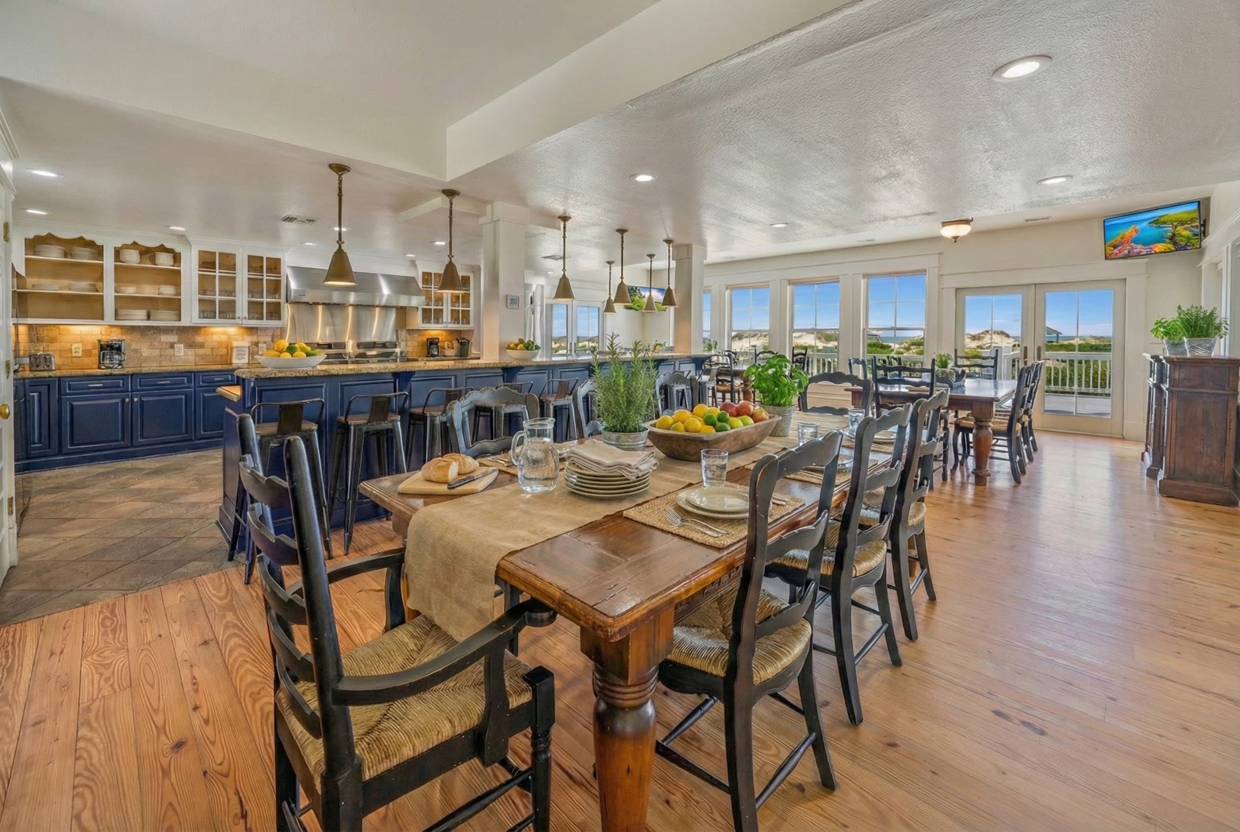 Expansive Dining Room for 40+ Guests with Ocean Views — Perfect for Family Reunions, Celebrations & Group Dinners | The Mark Twain Estate, Outer Banks