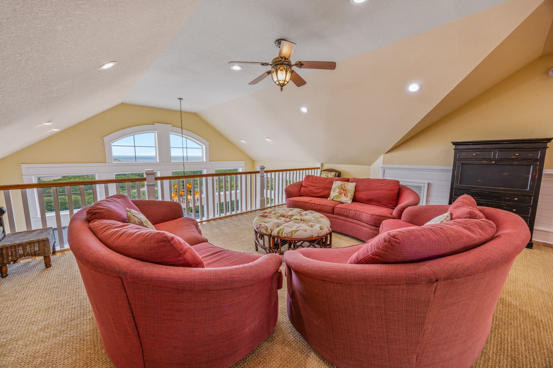 Oversized Family Lounge with Massive Sectional Sofa — Perfect for Group Movie Nights & Relaxation | The Mark Twain Beach House, Outer Banks