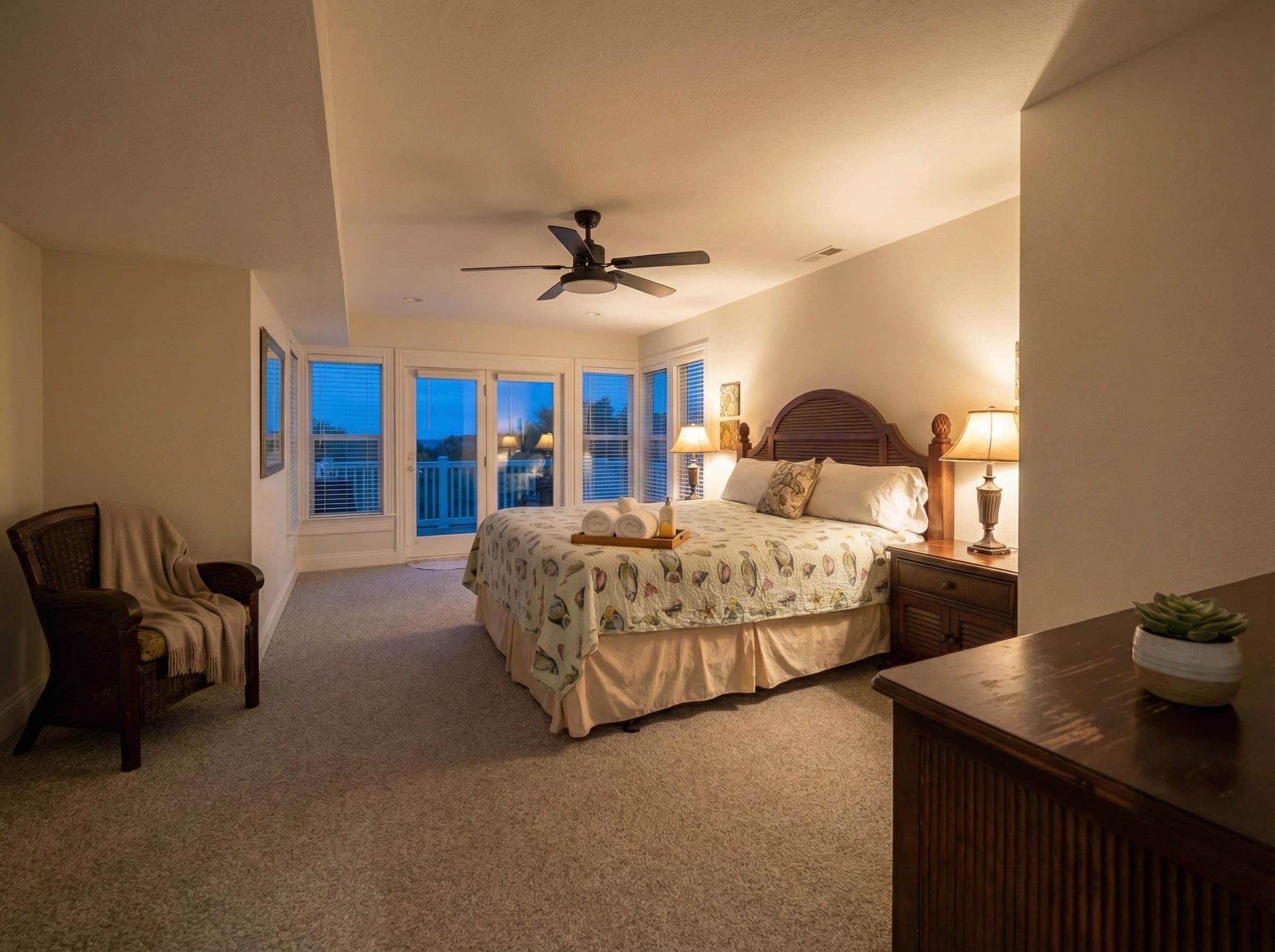 Bedroom 10 — Comfortable King Suite with Ocean-Inspired Design | Spacious Accommodations at The Hemingway Beachfront Estate, Outer Banks