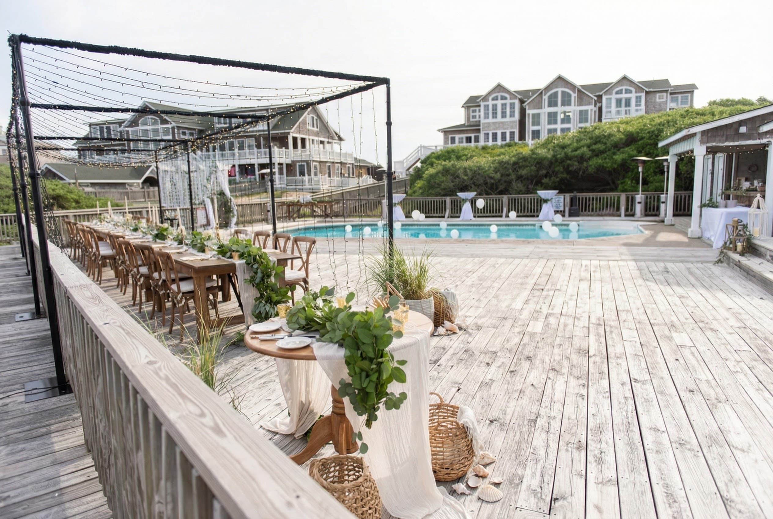 Oceanfront Pool Deck for Ceremonies & Receptions — Versatile Event Space with Atlantic Ocean Backdrop | The Hemingway Wedding Venue, Outer Banks