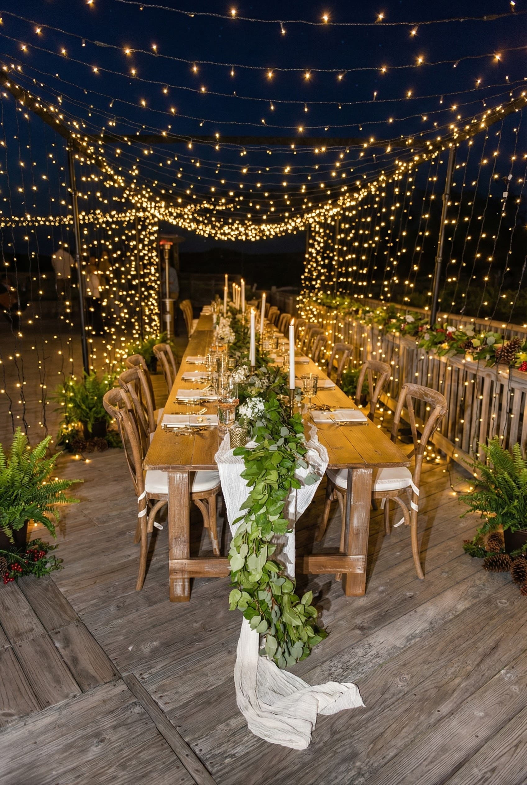 Spacious Outdoor Deck for Elaborate Dining — Patio Heaters, BBQ Grill & Al Fresco with Ocean Views | Event-Friendly Outer Banks Estate