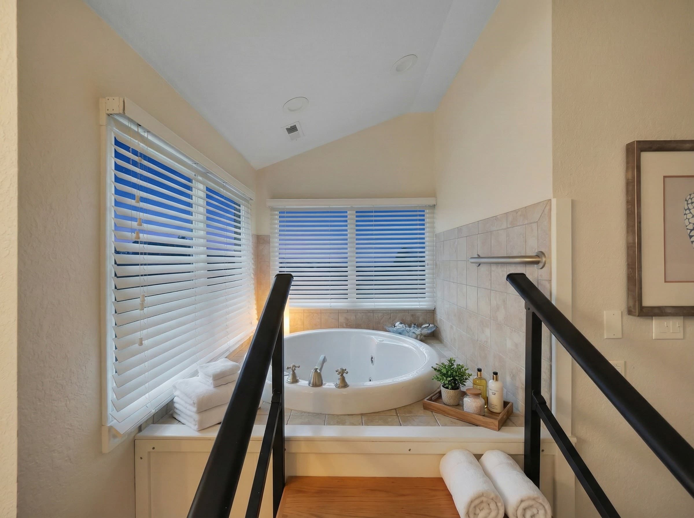 Luxurious Spa Jacuzzi Tub in Private Ensuite — Unwind After a Beach Day | Resort-Style Amenities at The Hemingway, Outer Banks