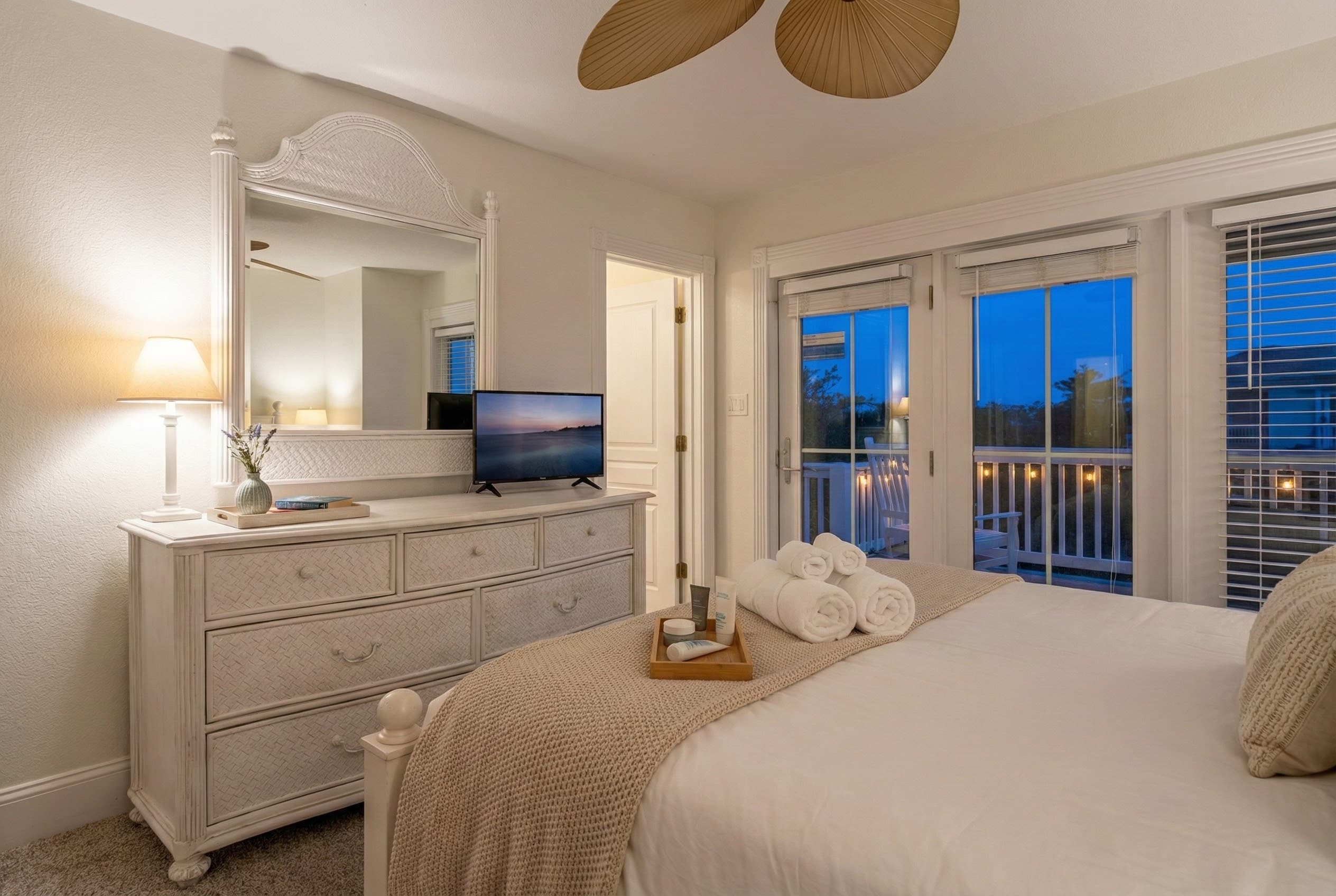 Peaceful King Master Suite with Oceanfront Views & Luxury Bedding — Wake to the Sound of Waves | The Hemingway Premium Bedroom, Outer Banks