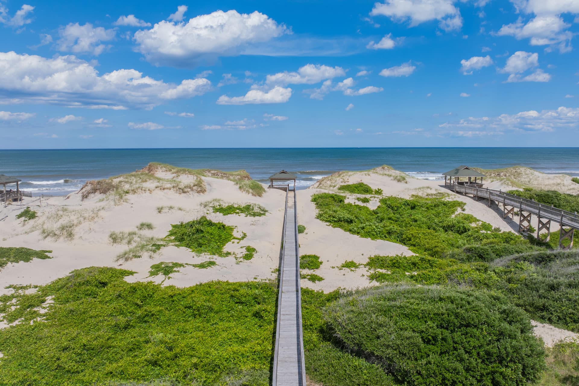 Aerial Overview of The Hemingway — Surrounded by Natural Dunes & Pristine Shoreline | Exclusive 4x4 Beach, Corolla, Outer Banks