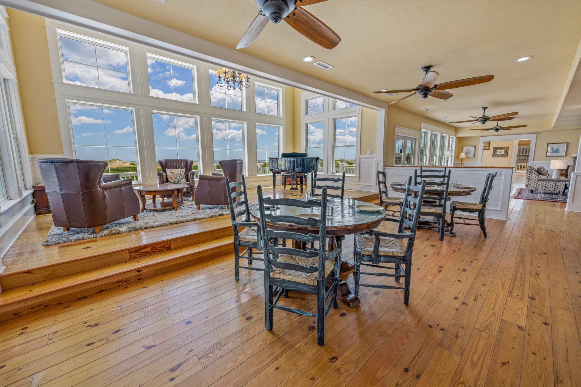Celebration Space — Multi-Level Living Area at Mark Twain Estate, Open Layout for Rehearsal Dinners OBX
