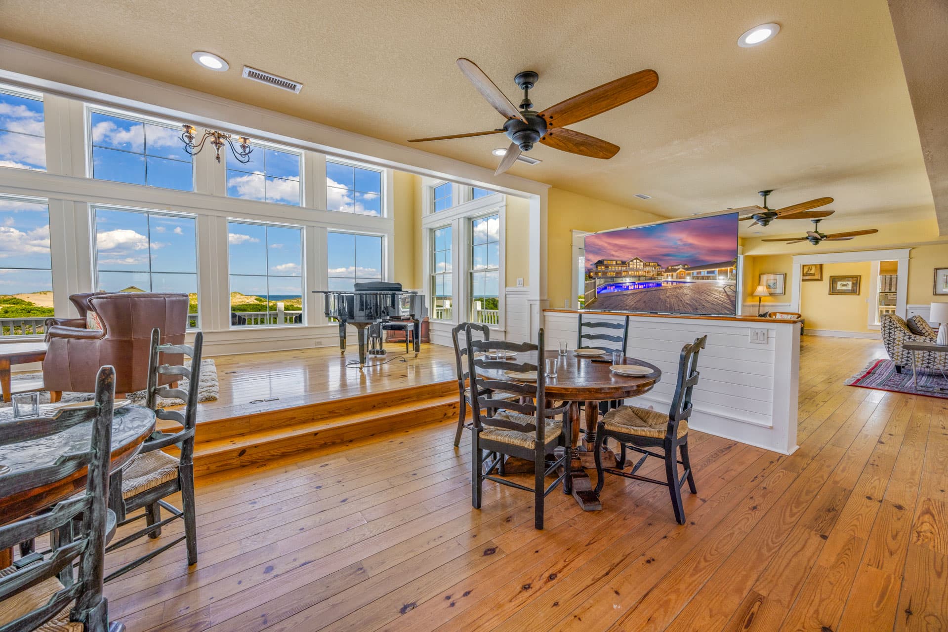 Gathering Space — Grand Open-Concept Living at Mark Twain with Piano, Built for Events and Gatherings of 50+ OBX