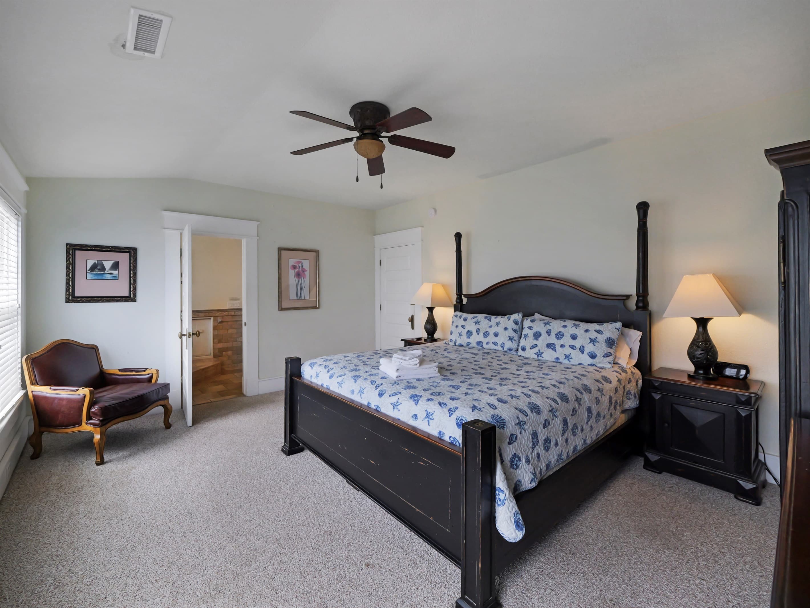Guest Suite — Spacious King Bedroom at Mark Twain Estate, One of 18 Bedrooms Accommodating Up to 40 Event Guests Overnight