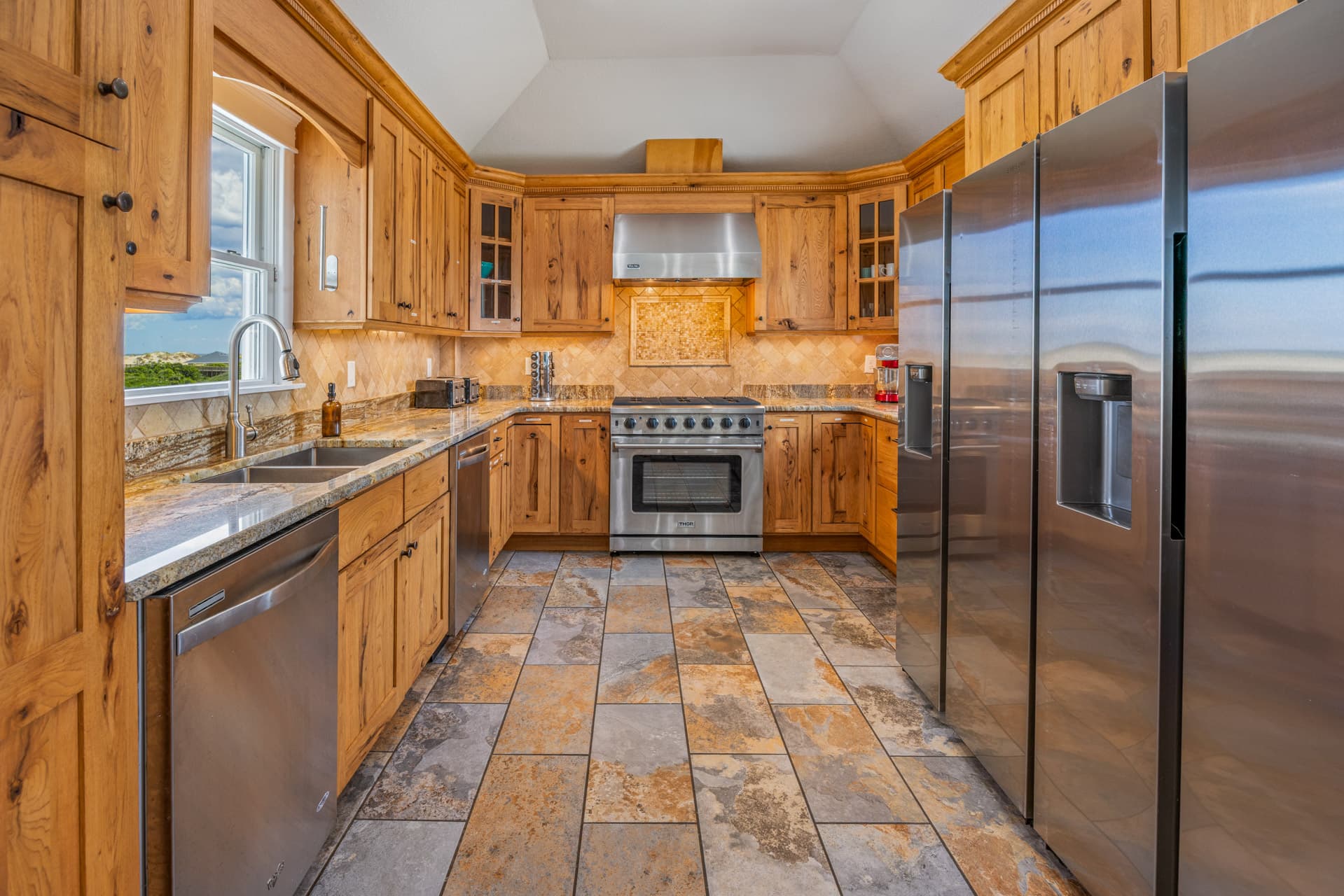 Catering Kitchen — Fitzgerald Estate with Breakfast Bar, Abundant Storage for Multi-Day Event Supplies OBX