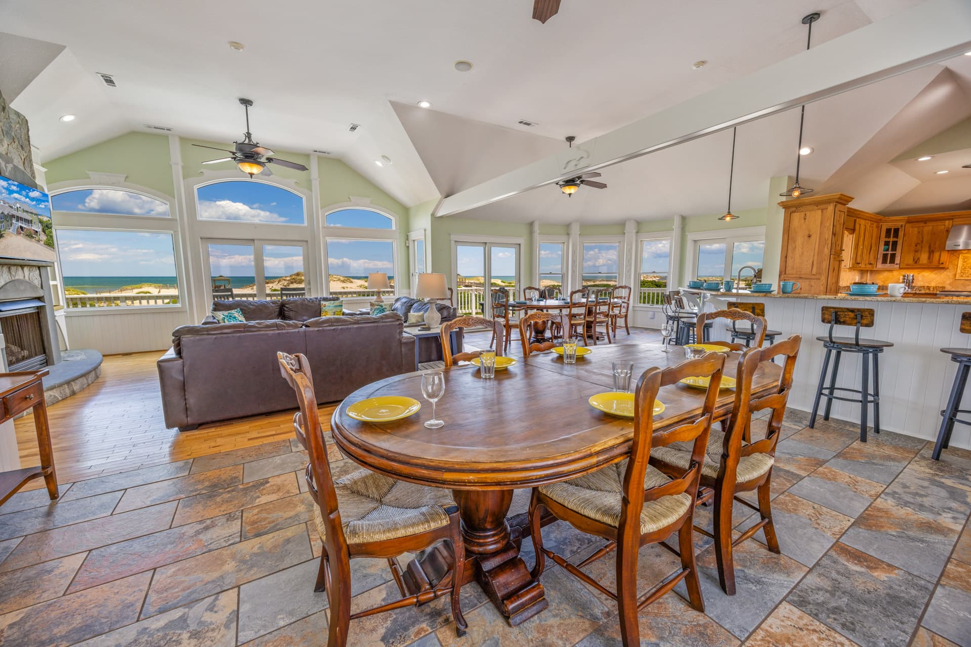 Celebration Space — Fitzgerald Estate Covered Patio with Outdoor Dining, Sheltered Reception Area OBX