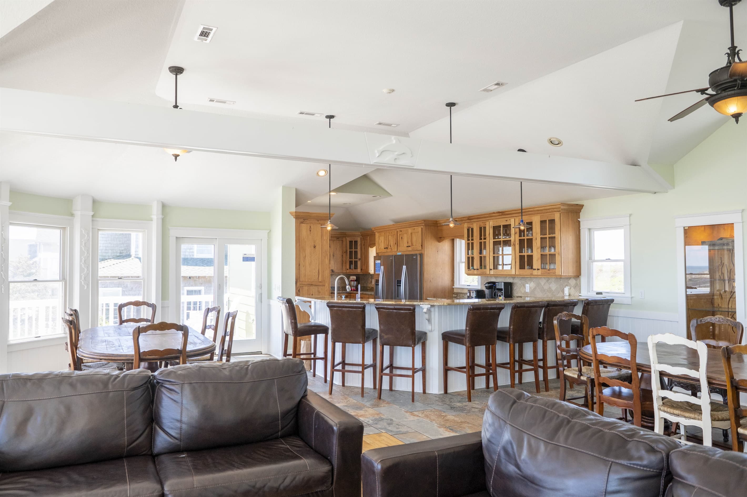 Gathering Space — Mark Twain Luxury Living Area, Comfortable Seating & Warm Coastal Design | OBX Venue