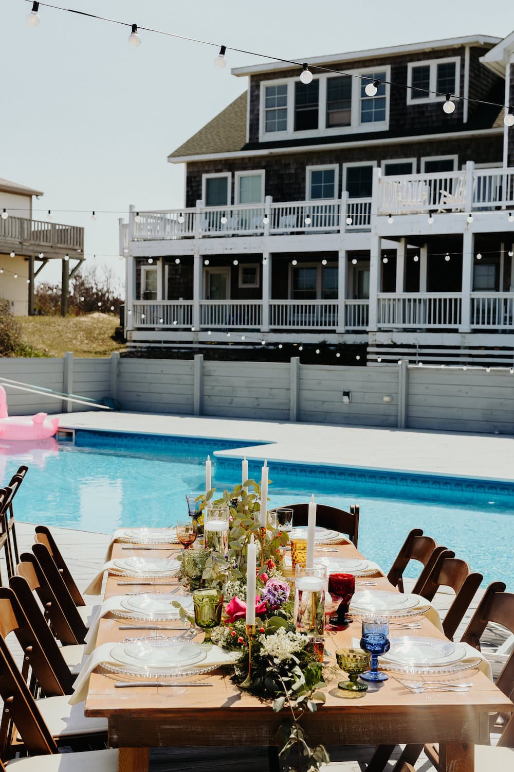 Wedding Reception — Toasting & Celebration on the Oceanfront Deck | Three Authors Estate, Outer Banks