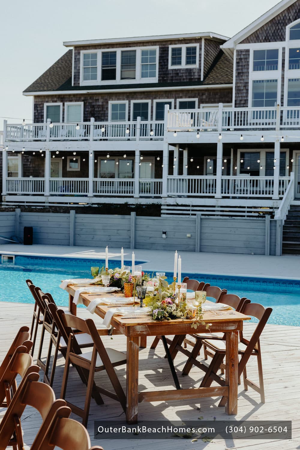 Ceremony Space — Beachside Vow Exchange with Wild Corolla Horse Backdrop | Three Authors, OBX