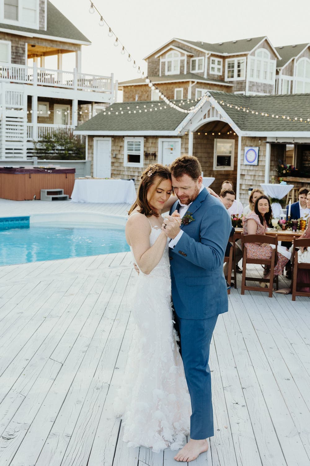 Wedding Reception — Elegant Place Settings & Luxury Oceanfront Celebration | Three Authors Estate, OBX