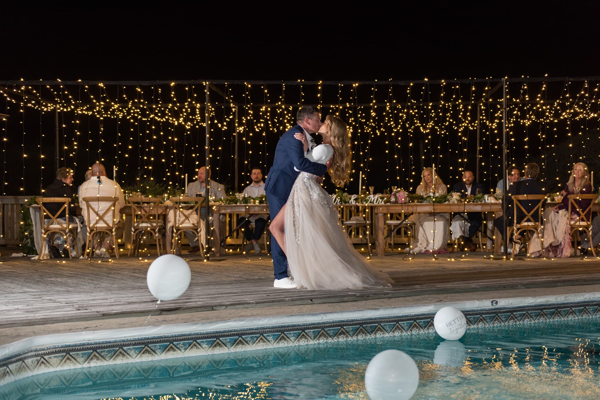 Wedding Reception Venue — Indoor Setup at The Fitzgerald, Elegant Rain Plan Space | Three Authors, OBX