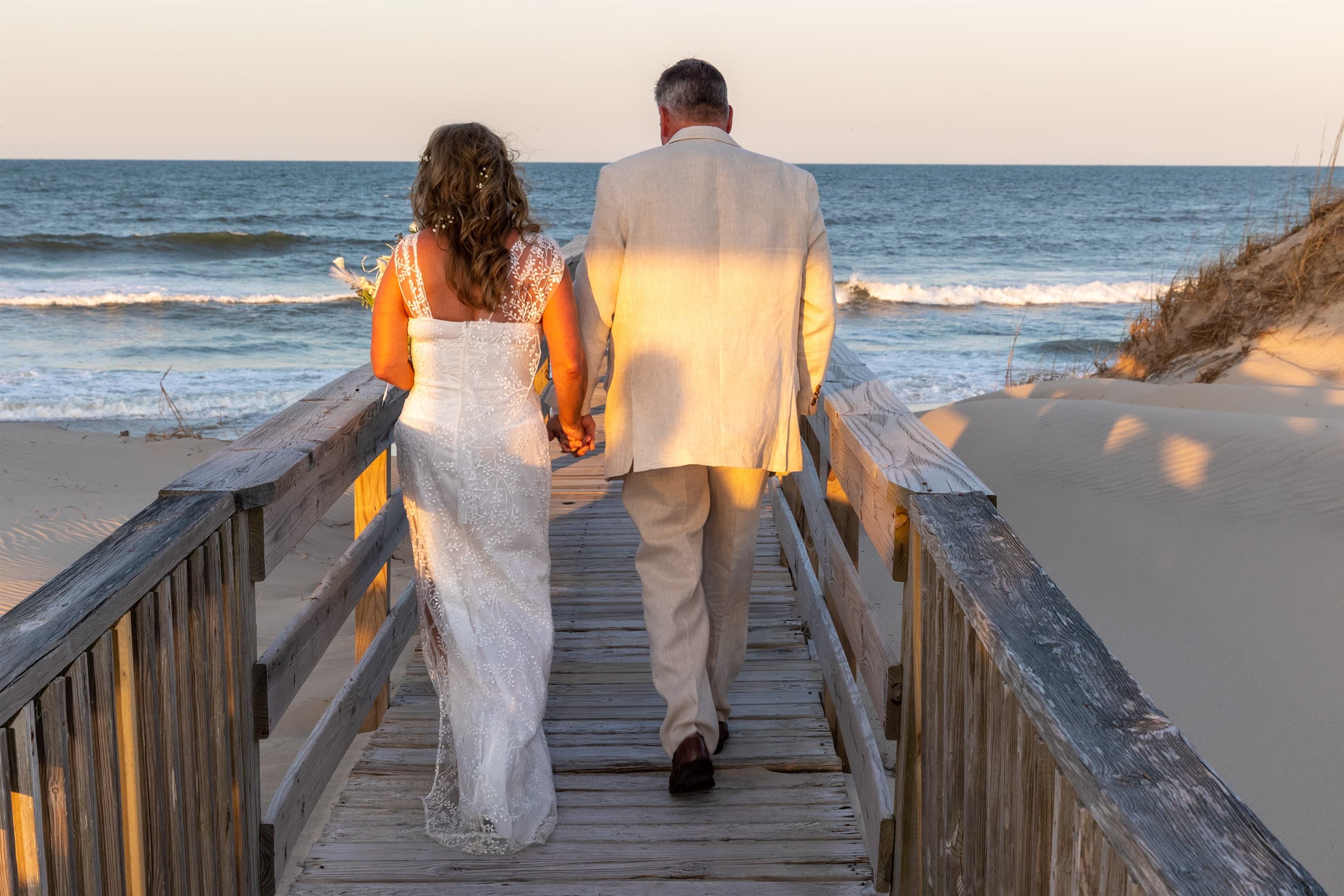 Wedding Moment at The Three Authors — Joyful Celebration on the Beach | Corolla, Outer Banks