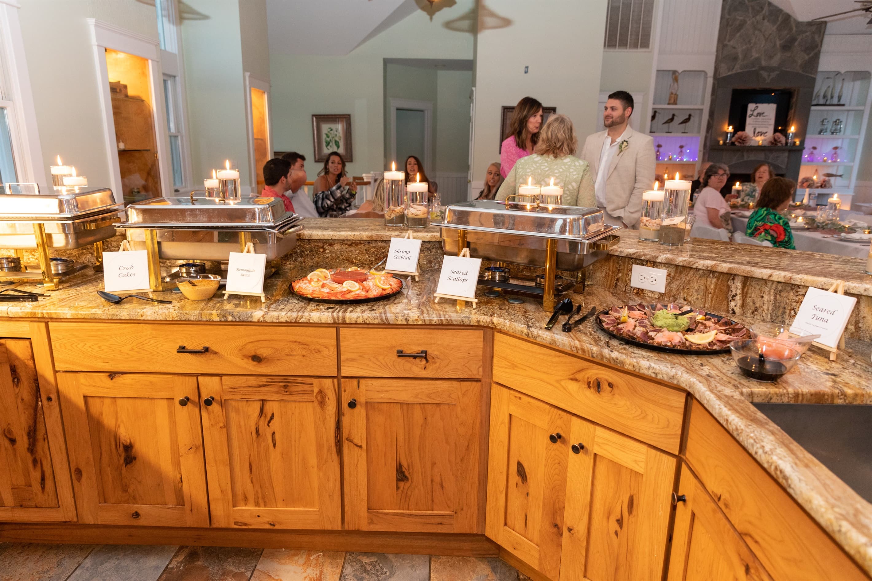 Wedding Scene at The Three Authors — Reception Elegance | Corolla, Outer Banks