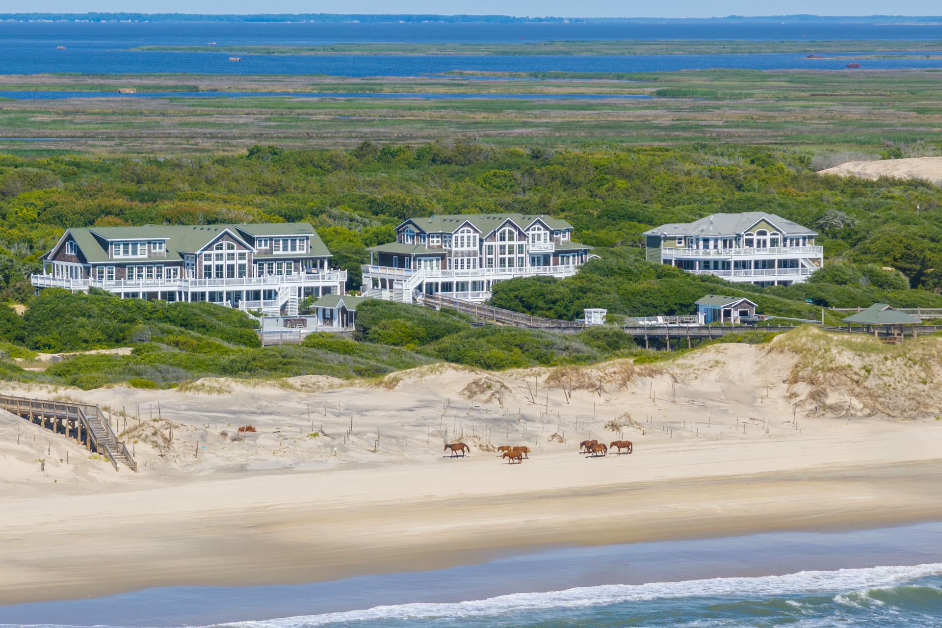Exclusive Estate — Three Homes United on 11 Oceanfront Acres at Three Authors | Corolla, OBX