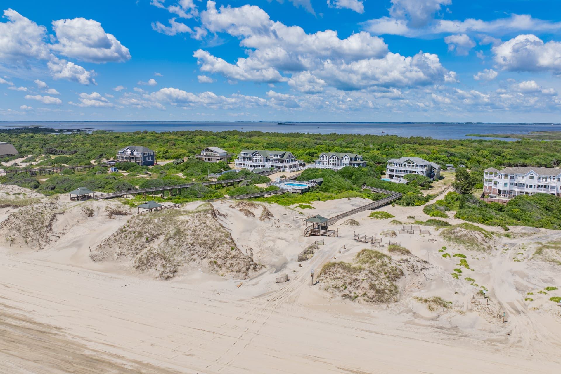 Private Estate — Wide Angle View of Three Authors Property | Corolla Oceanfront, OBX