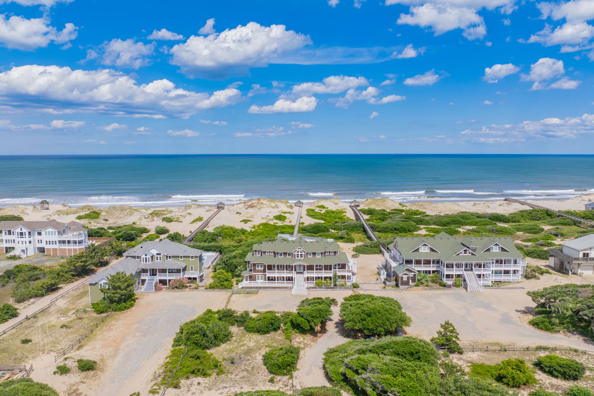 Private Estate — Side View, Impressive Scale & Architecture at Three Authors | Outer Banks