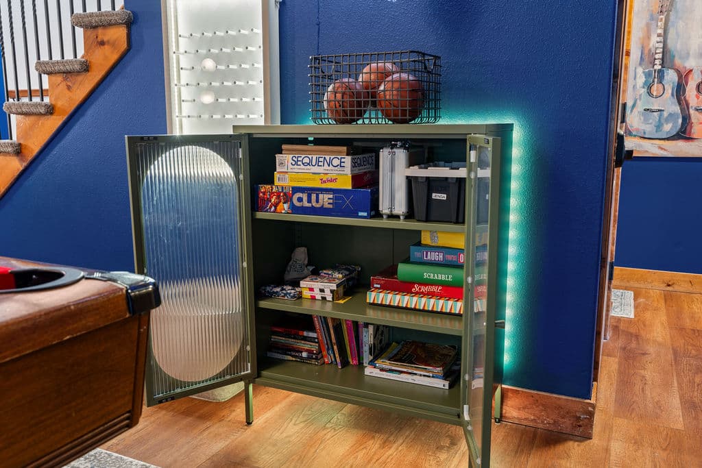 Grab a board game, a book, or a deck of cards — the game room has options for everyone