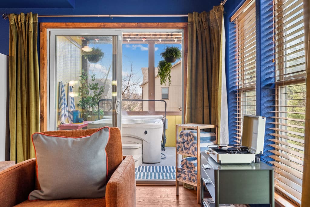 Put on a record and settle into the patio seating — the views and the vibes are both dialed in