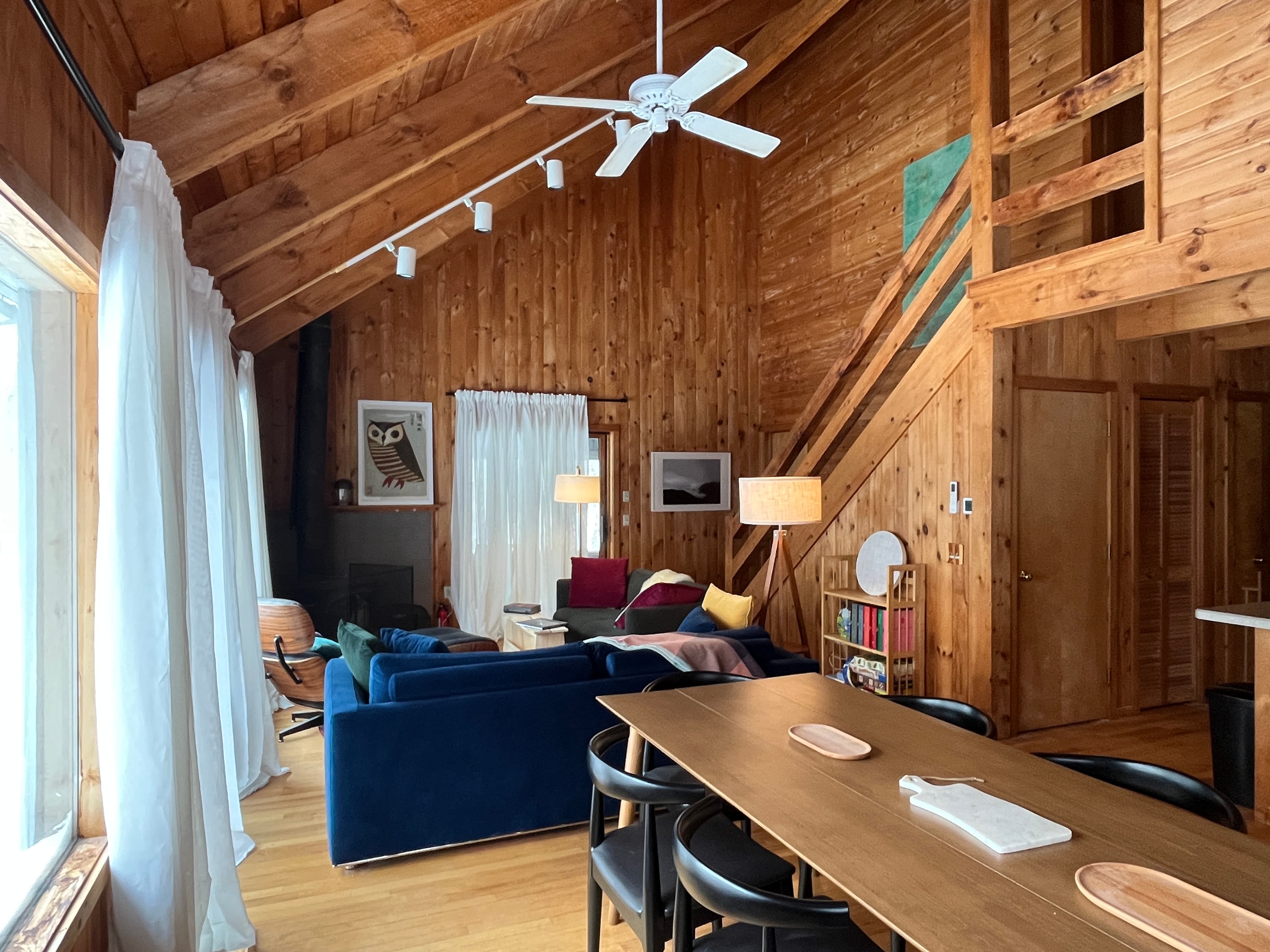 Overview of the main living and dining spaces.